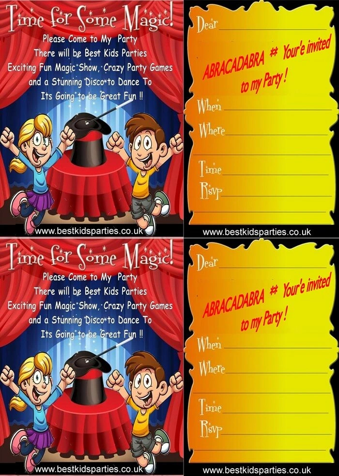 kids party invitations