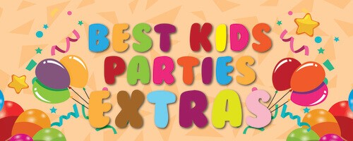 best kids parties with balloons on an orange background